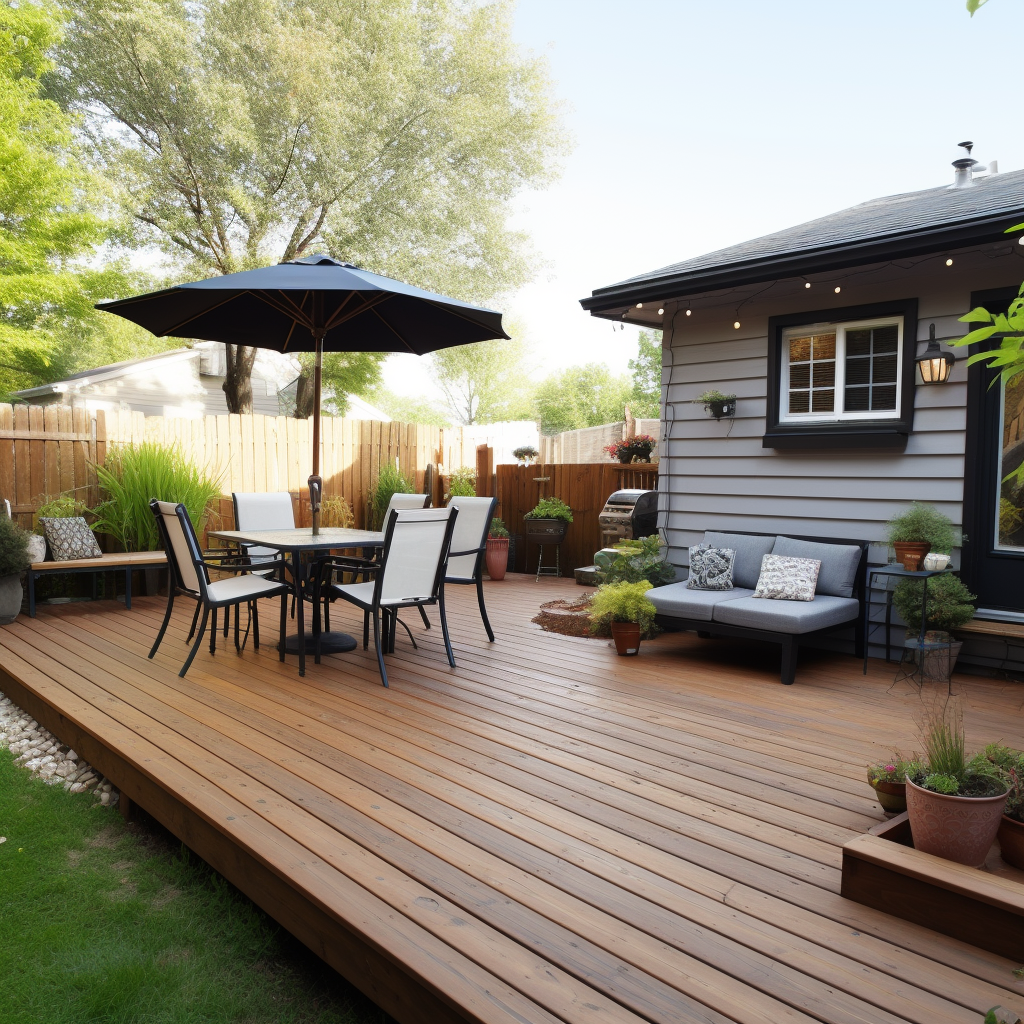 Budget friendly patio deck on a shoestring budget